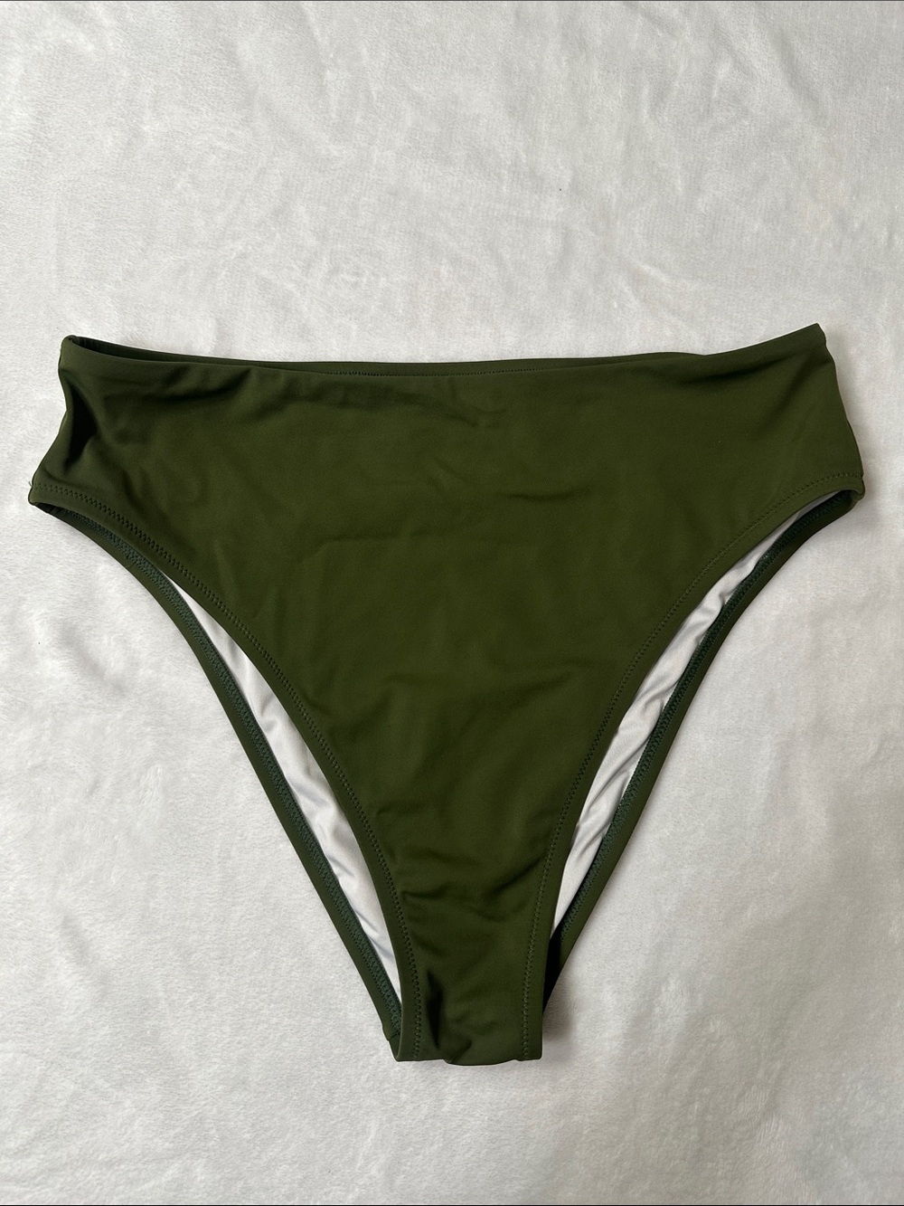 Shade & Shore Olive High-Waist Bikini Bottom Women’s Large